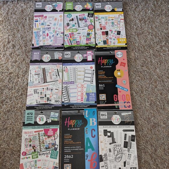 The Happy Planner Other - The Happy Planner Sticker Books - Set of 9 (New & Used)